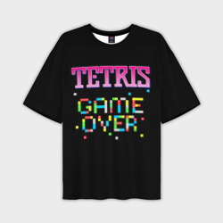 Мужская футболка oversize 3D Tetris - Game Over