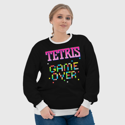 Женский свитшот 3D Tetris - Game Over, цвет 3D печать - фото 6