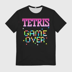 Мужская футболка 3D Tetris - game over