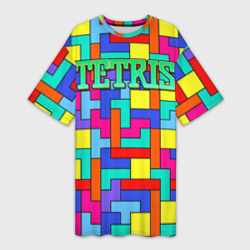 Тетрис - паттерн – Платье-футболка 3D с принтом купить