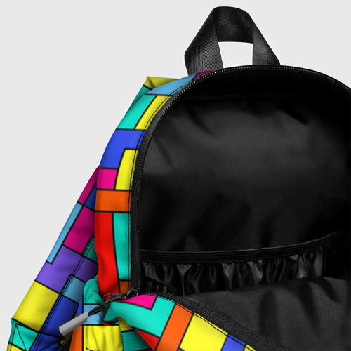 Детский рюкзак 3D с принтом Тетрис - паттерн, фото #4