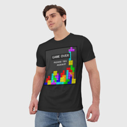 Мужская футболка 3D Тетрис - Game Over - фото 2