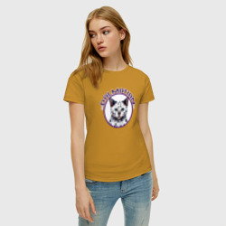 Женская футболка хлопок Нейросеть Кот далматин - фото 2