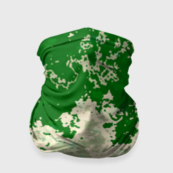 Бандана-труба 3D Абстракция в зелёных тонах