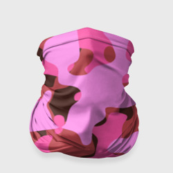 Бандана-труба 3D Абстракция в розовых тонах
