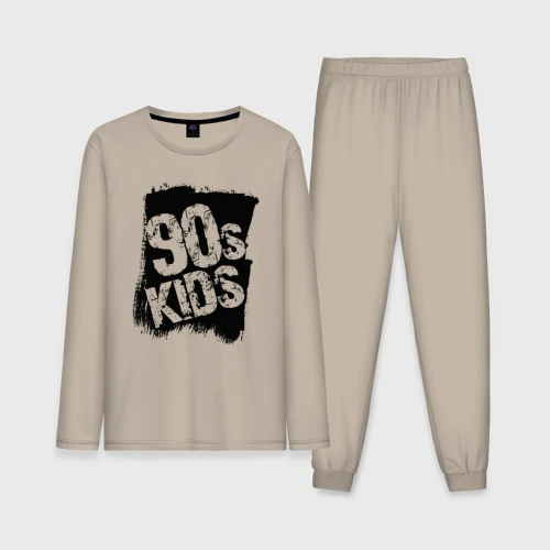Мужская пижама с лонгсливом хлопок Дети девяностых
