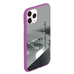 Чехол для iPhone 11 Pro Max матовый Jaguar - капот - эмблема - фото 2