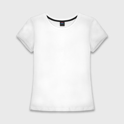 Белая базовая 4 – Женская футболка хлопок Slim с принтом купить