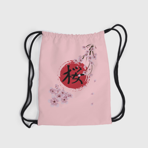 Рюкзак-мешок 3D Цветущая вишня с иероглифом cакура - фото 6