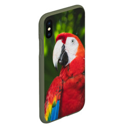 Чехол для iPhone XS Max матовый Красный попугай Ара - фото 2