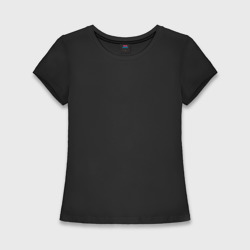Черная базовая 3 – Женская футболка хлопок Slim с принтом купить