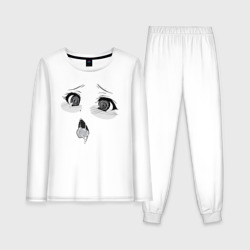 Женская пижама с лонгсливом хлопок Лицо девушки ахегао