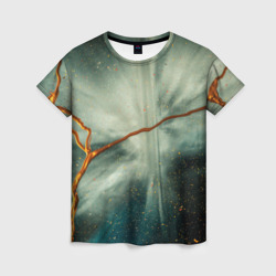 Туман, лучи и краски – Женская футболка 3D с принтом купить со скидкой в -23%