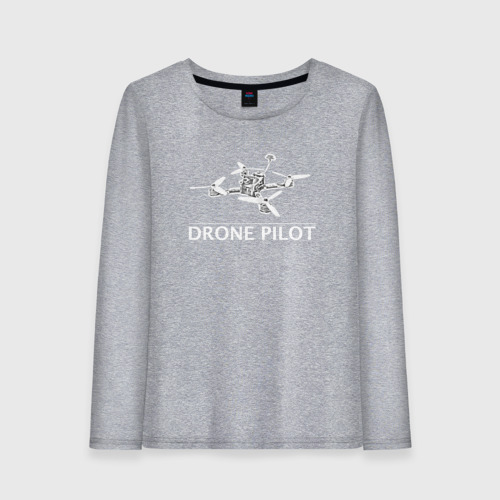 Женский лонгслив хлопок Drone's pilot, цвет меланж