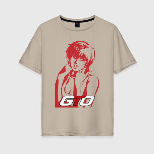 Женская футболка хлопок Oversize с принтом Azusa Fuyutsuki, вид спереди #2