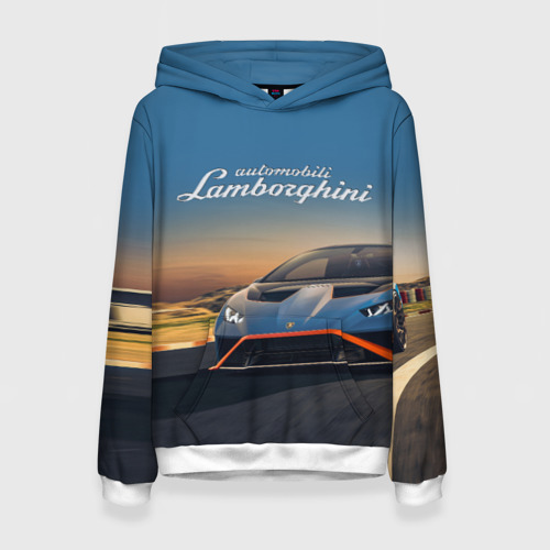 Женская толстовка 3D Lamborghini Huracan STO - car racing, цвет 3D печать