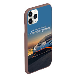 Чехол для iPhone 11 Pro Max матовый Lamborghini Huracan STO - car racing - фото 2