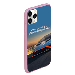 Чехол для iPhone 11 Pro Max матовый Lamborghini Huracan STO - car racing - фото 2