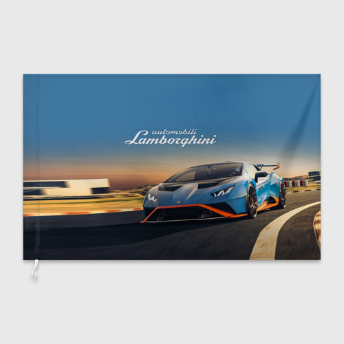 Флаг 3D Lamborghini Huracan STO - car racing - фото 3