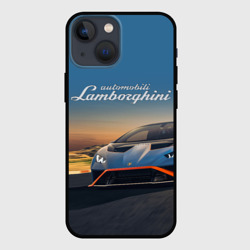 Чехол для iPhone 13 mini Lamborghini Huracan STO - car racing