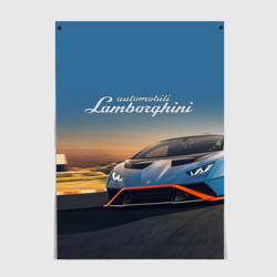 Постер Lamborghini Huracan STO - car racing