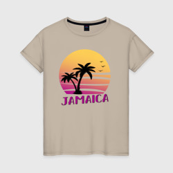 Ямайка закат – Женская футболка хлопок с принтом купить со скидкой в -20%