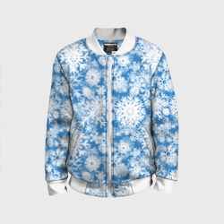 Детский бомбер 3D Снежинки паттерн