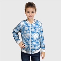 Детский бомбер 3D Снежинки паттерн - фото 2