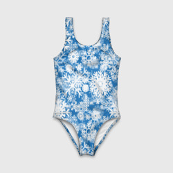 Детский купальник 3D Снежинки паттерн - фото 2
