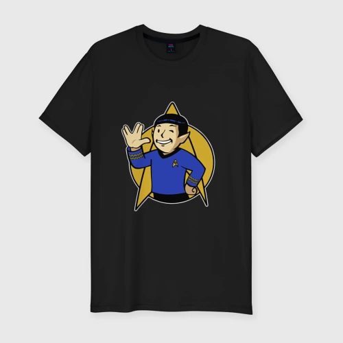 Мужская футболка хлопок Slim Spoke - Vault boy