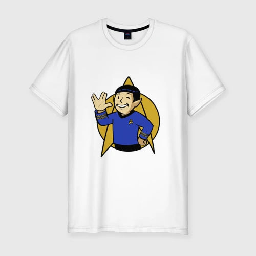 Мужская футболка хлопок Slim Spoke - Vault boy