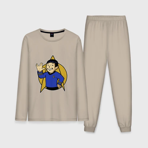 Мужская пижама с лонгсливом хлопок Spoke - Vault boy