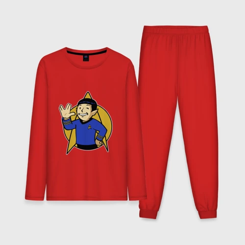 Мужская пижама с лонгсливом хлопок Spoke - Vault boy