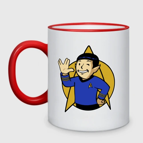 Кружка двухцветная Spoke - Vault boy