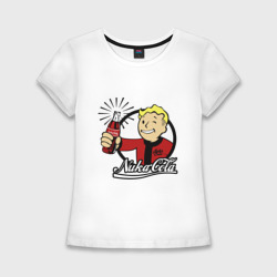 Женская футболка хлопок Slim Vault boy - nuka cola