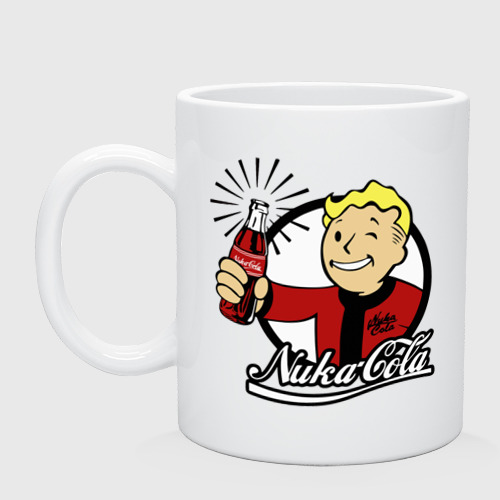 Кружка керамическая с принтом Vault boy - nuka cola, вид спереди #2