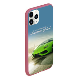 Чехол для iPhone 11 Pro Max матовый Ламборгини на берегу океана - фото 2