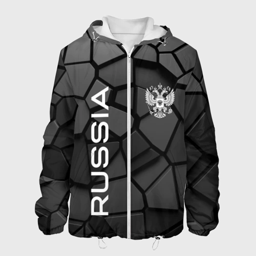Мужская куртка 3D Черная броня Россия