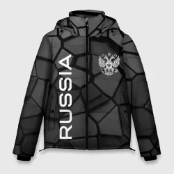 Мужская зимняя куртка 3D Черная броня Россия