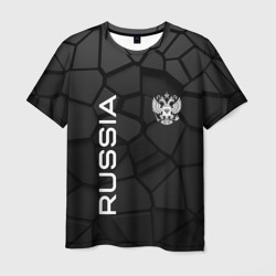 Мужская футболка 3D Черная броня Россия