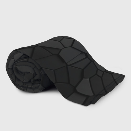 Плед 3D Черные стальные плиты, цвет 3D (велсофт) - фото 2
