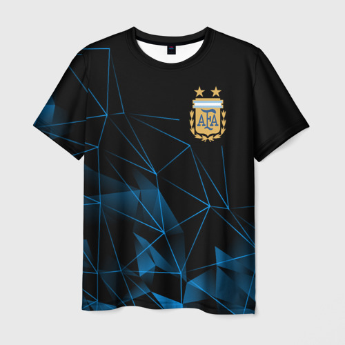 Мужская футболка 3D Сборная Аргентины линии, цвет 3D печать