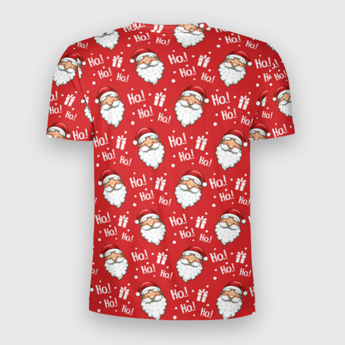 Мужская футболка 3D Slim с принтом Дед Мороз - Санта Клаус, вид сзади #1