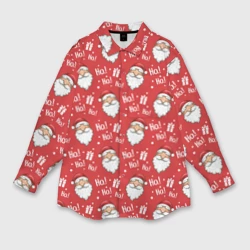 Мужская рубашка oversize 3D Дед Мороз - Санта Клаус