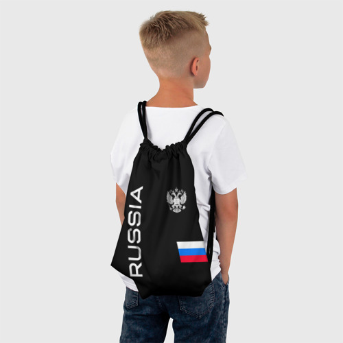 Рюкзак-мешок 3D Россия и три линии на черном фоне - фото 4