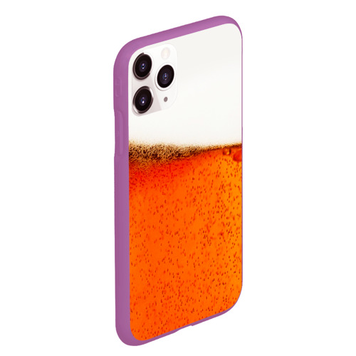 Чехол для iPhone 11 Pro Max матовый с принтом Тёмное пиво, вид сбоку #3