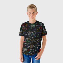 Детская футболка 3D Синус косинус формулы - фото 2