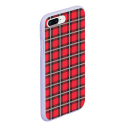 Чехол для iPhone 7Plus/8 Plus матовый Красная шотландская клетка - фото 2