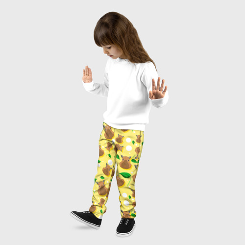 Детские брюки 3D Капибара паттерн, цвет 3D печать - фото 3