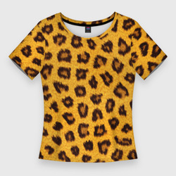 Женская футболка 3D Slim Текстура леопарда